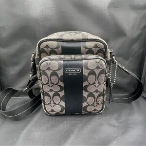 Coach Heritage Stripe Flight Shoulder Bag